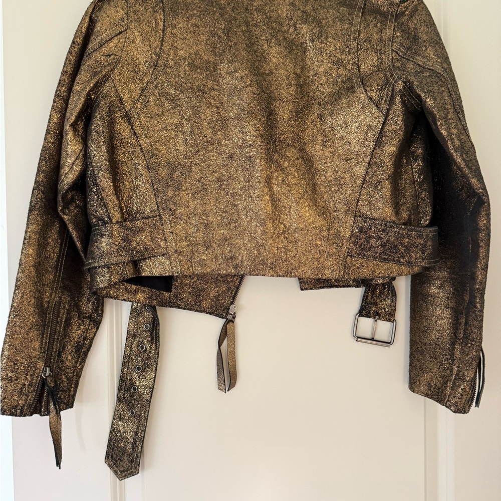 Cleobella Metallic Leather Jacket - Picture 2 of 3